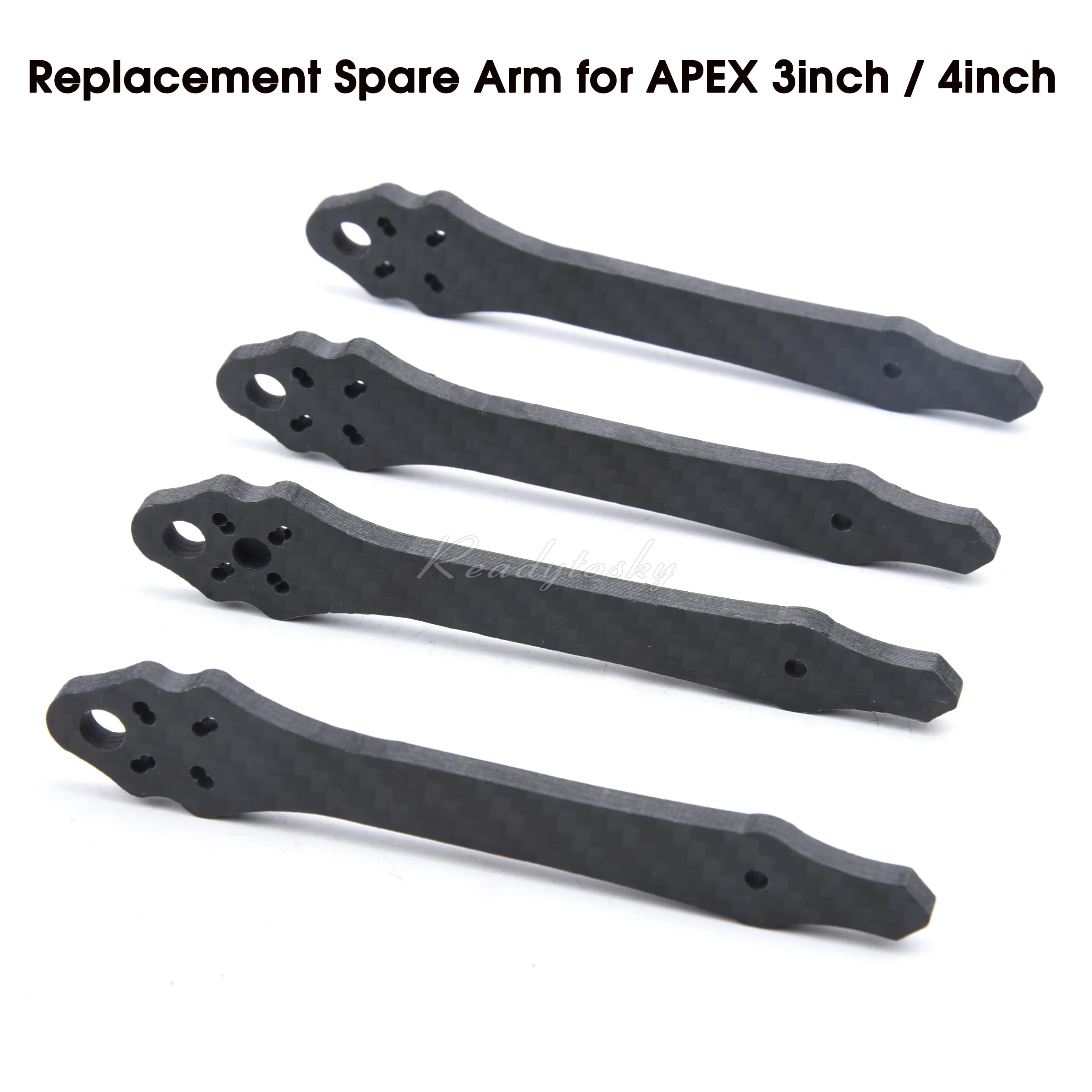 3K Carbon Fiber Full Spare Parts Arm for 3-inch/4-inch APEX mini drone FPV
