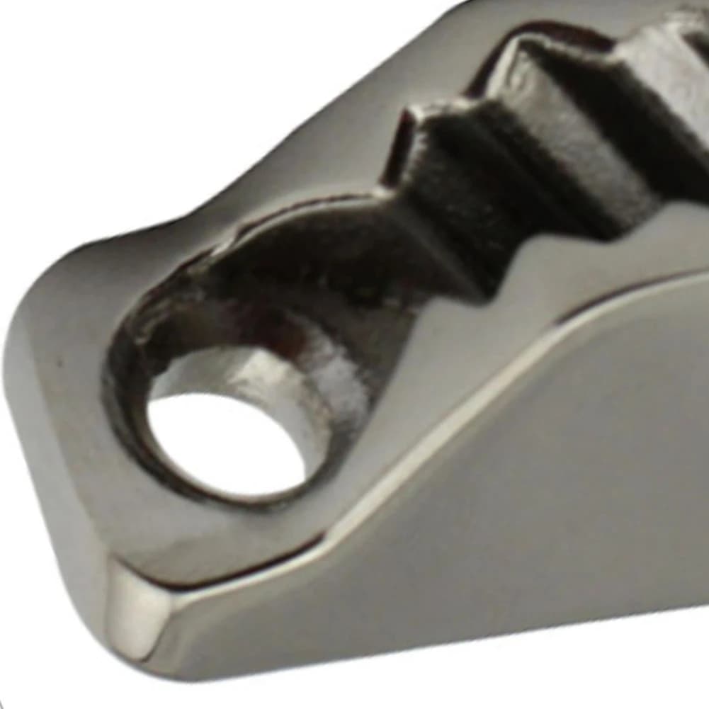 #32P Ship rope clamp,4PCS Stainless Steel Marine Sailing Rope Cam Cleat 18X48mm (Silver)