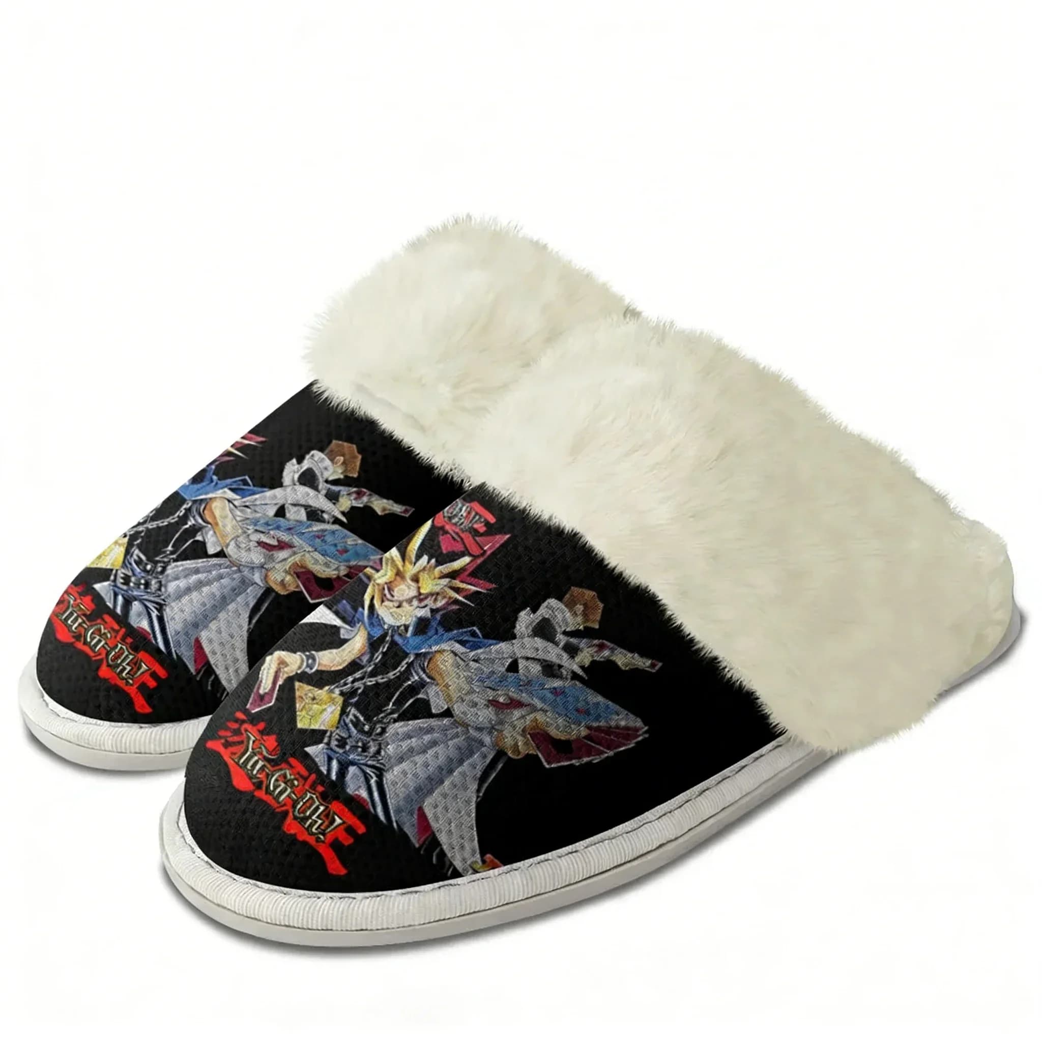 Yu Gi Oh Anime Plush Slippers Keep Warm Shoes Mens Womens Home Cotton Bedroom Lightweight Warm Slipper Custom Shoes