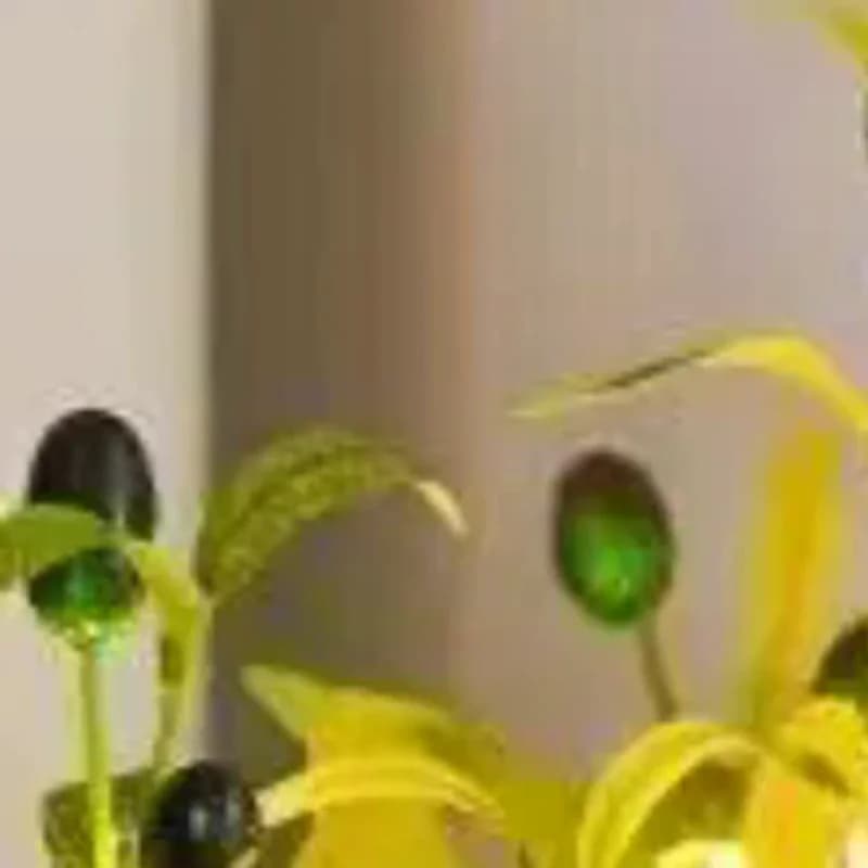 Luci a LED a forma di ramo d'ulivo - Decorazione floreale in plastica per casa, Natale, Halloween, vasi da caffetteria e decorazioni da tavolo