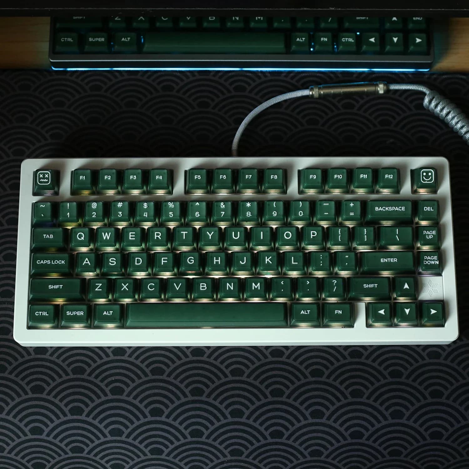 KBDiy SA Profile Green Translucent Keyboard Covers for Mechanical Game 135 keys Cap Double Shot MX Switches GMK67 GMK75/68