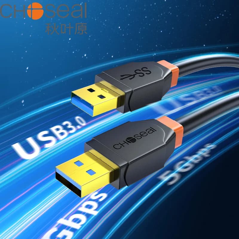 CHOSEAL USB 3.0 A Male to A Male Cable 5Gbps Data Sync Fast Charging Cord for Hard Drive TV Box Laptop PC Printer