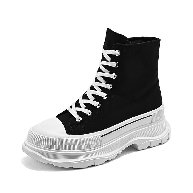Scarpe alla caviglia da uomo con plateau piatto con lacci Stivali casual da uomo Scarpe da ginnastica moda primaverile Scarpe da ginnastica sportive Donna Teni Originale Popolare2025