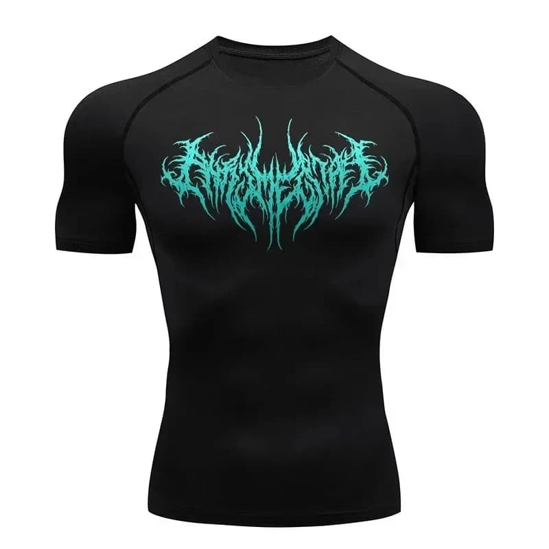 Men's Elastic Compression T-shirt Fitness Gym Sports T-Shirt Short Sleeve T-Shirt For Basket Breathable Quick Drying