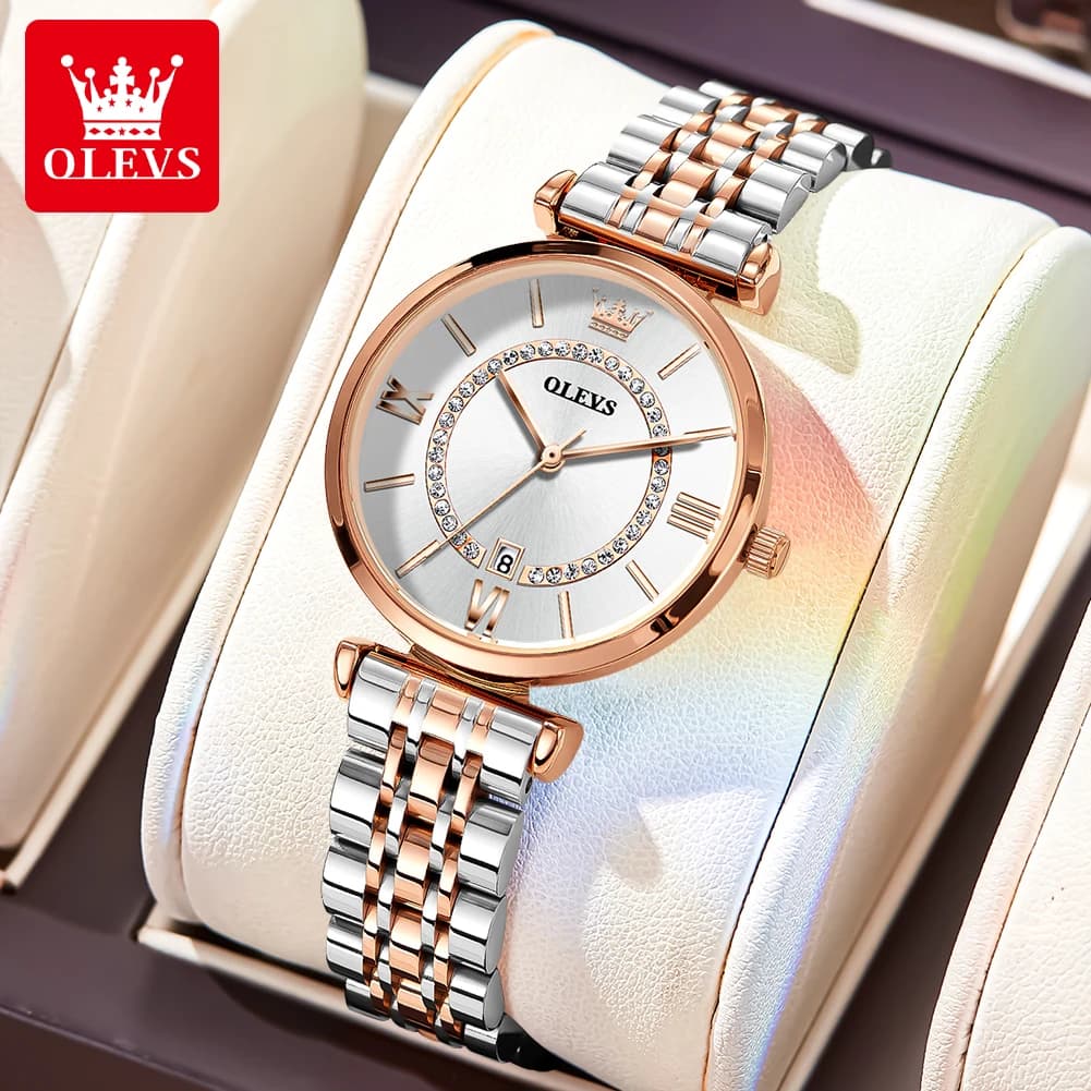 OLEVS 6892 Orologio da Donna di Lusso al Quarzo, Semplice, Impermeabile, Casual, Elegante, da Polso