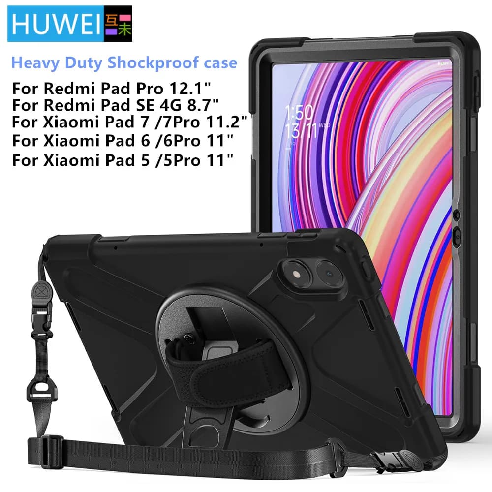 Custodia per Xiaomi Redmi Pad Pro 12.1 SE 8.7 pollici 2024 Custodia robusta antiurto per Xiaomi Mi Pad 7 6 5 Pro 11 "11.2" Custodie per tablet