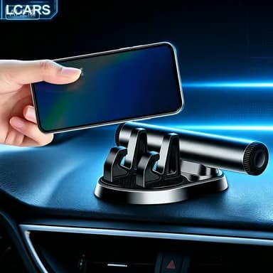 Multifunctional Adhesive Car Accessory Lcars Dashboard Phone Holder, Parking Number Plate and Phone Holder Two-In-One