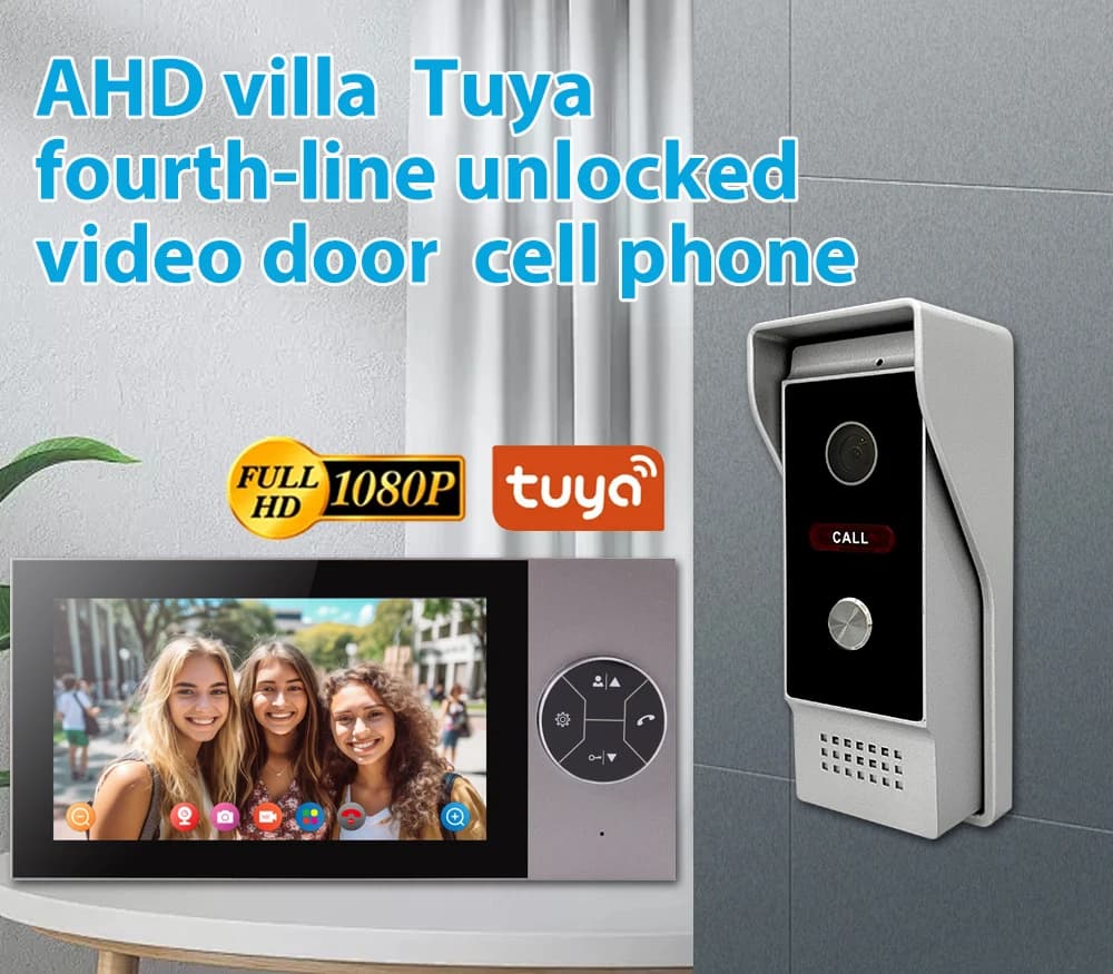 AHD Villa Tuya Videocitofono Cellulare 7" WIFI Tuya Smart Videocitofono Kit videocitofono 1080P