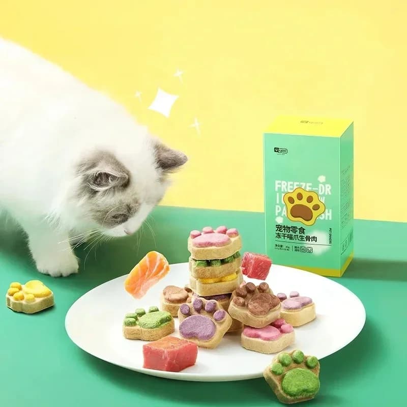 Snack liofilizzati per gatti Frutta e verdura di pollo ad alto contenuto proteico Alimenti liofilizzati per animali domestici