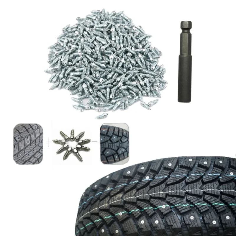 100 pz Auto Neve Pneumatico Borchie Vite Capicorda Perno Per Pneumatici Anti Skid Spikes Inverno Proteggere 4*9mm/12mm Per Moto Camion bicicletta