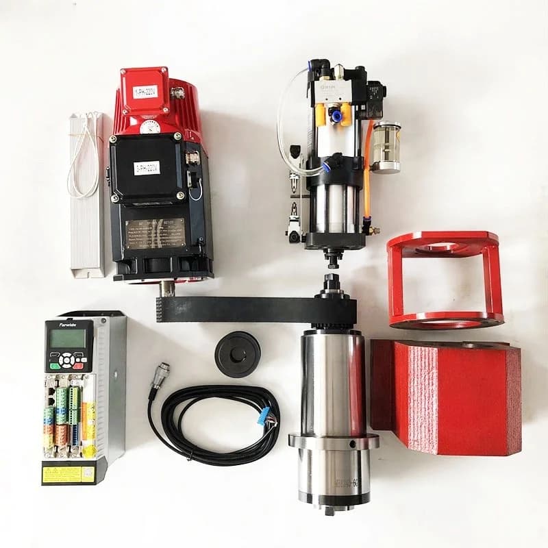 ATC Bt50 6000rpm 155mm Belt Driven Spindle with 15kw Induction Motor+18.5kw Driver+ 6.0T Pneumatic Cylinder+motor Pulley+belt