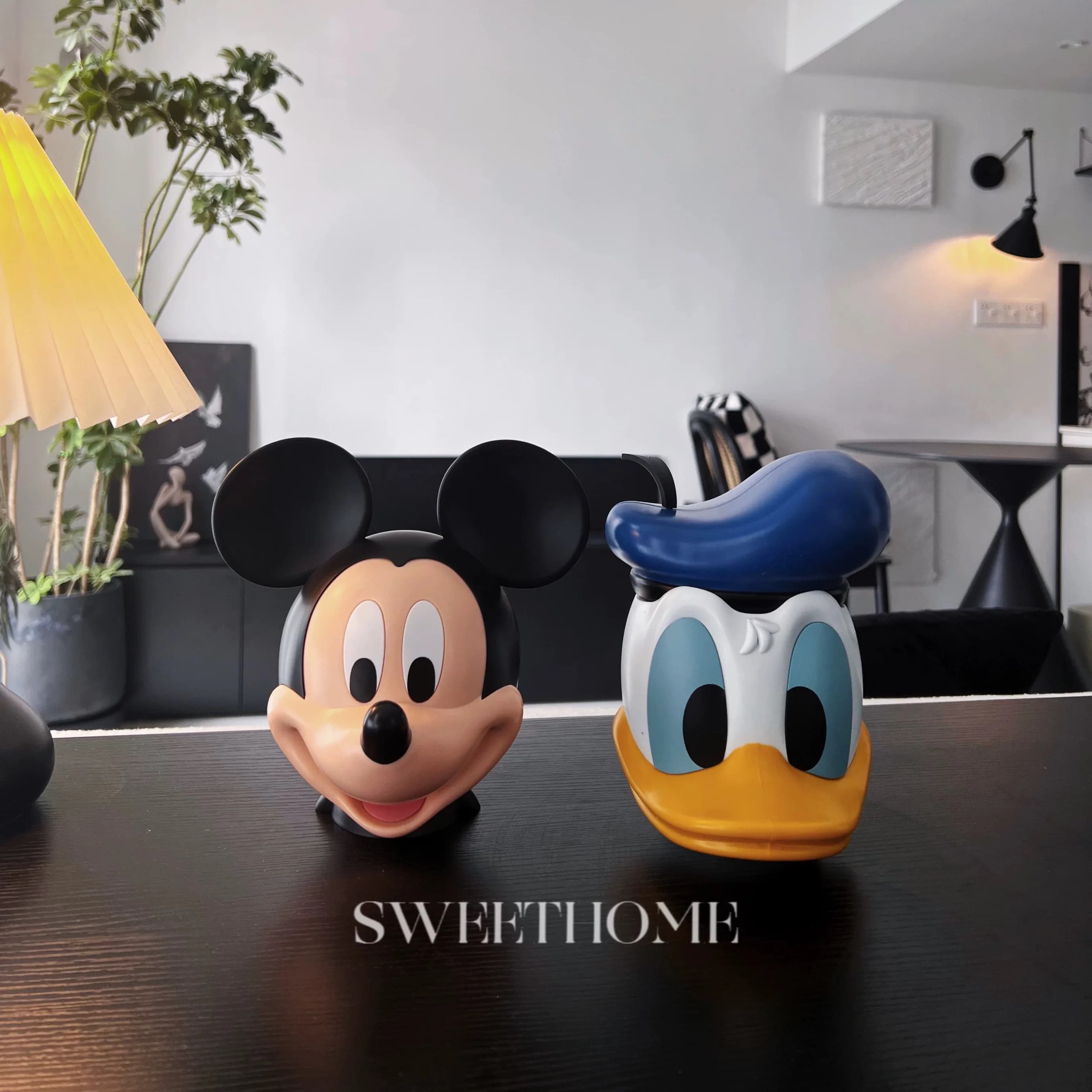 Cartoon Mickey Head Ornaments Piggy Bank Porch Coffee Machine Donald Duck Decorations Living Room Desktop Decorations Gifts