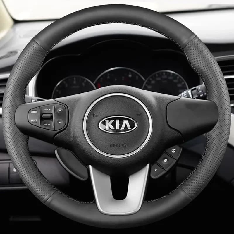 For Kia Carens 2013-2019 car accessories Genuine leather black sewn non-slip wear-resistant car cover
