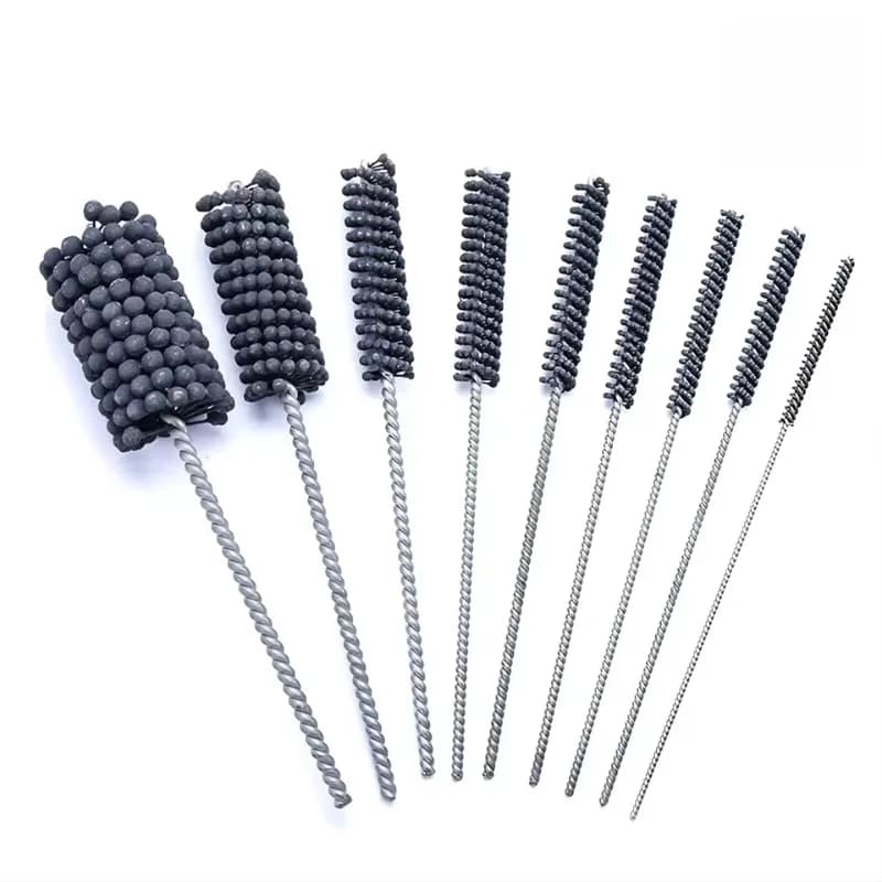 Vehicle engine cleaning and polishing brush, cylinder sanding tool for flexible deburring of valve guides, CNC ball lever - Car care accessory