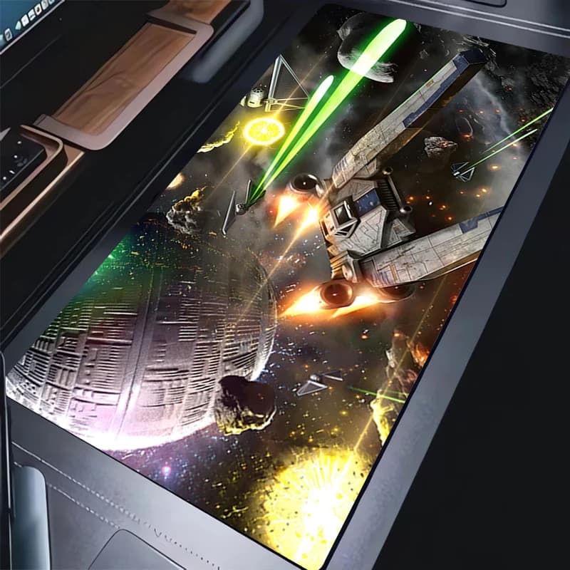 Mouse Mat Star Wars Spacecraft Anti-slip Play Mat PC Accessories Mouse Mat Rubber keyboard mat Laptop mouse pad with extended HD mat