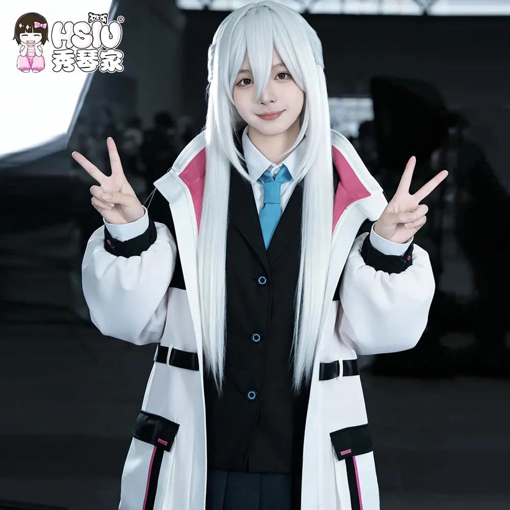 Blue Archive Kei Costume Cosplay Parrucca HSIU Set Completo Giacca e Gonna Corta per Donna Capelli Sintetici Resistenti al Calore Cosplay del Gioco