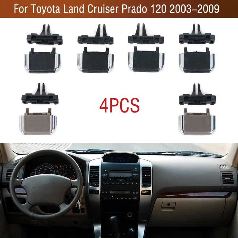 4PCS Per Toyota Land Cruiser Prado LC120 2003-2009 Anteriore Uscita Aria Condizionata A/C Prese d'aria Condizionata Tab Clip Kit di Riparazione