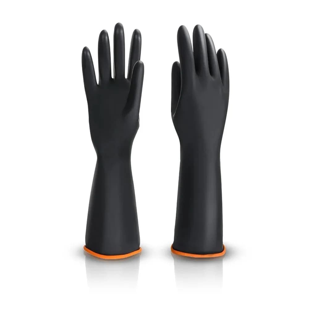 Guanti per Pulizie con Dita in Lattice, Utensili da Cucina per Lavaggio Piatti, Guanti in Silicone Neri Nuovi