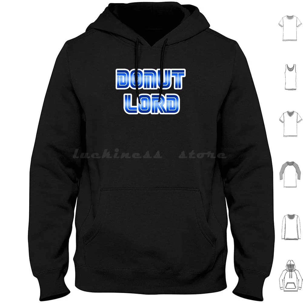 Donut Lord Felpa con cappuccio in cotone a maniche lunghe Film Gaming Gamer Videogiochi Cultura pop Film Cibo ispiratore creativo