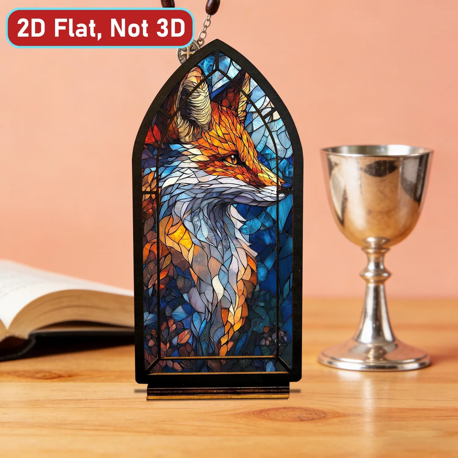 1pc Abstract Art Wolf Bookshelf Decor, Gothic Library Candle Holder for Book Lover, Housewarming & Valentine's Day Ornament Gift