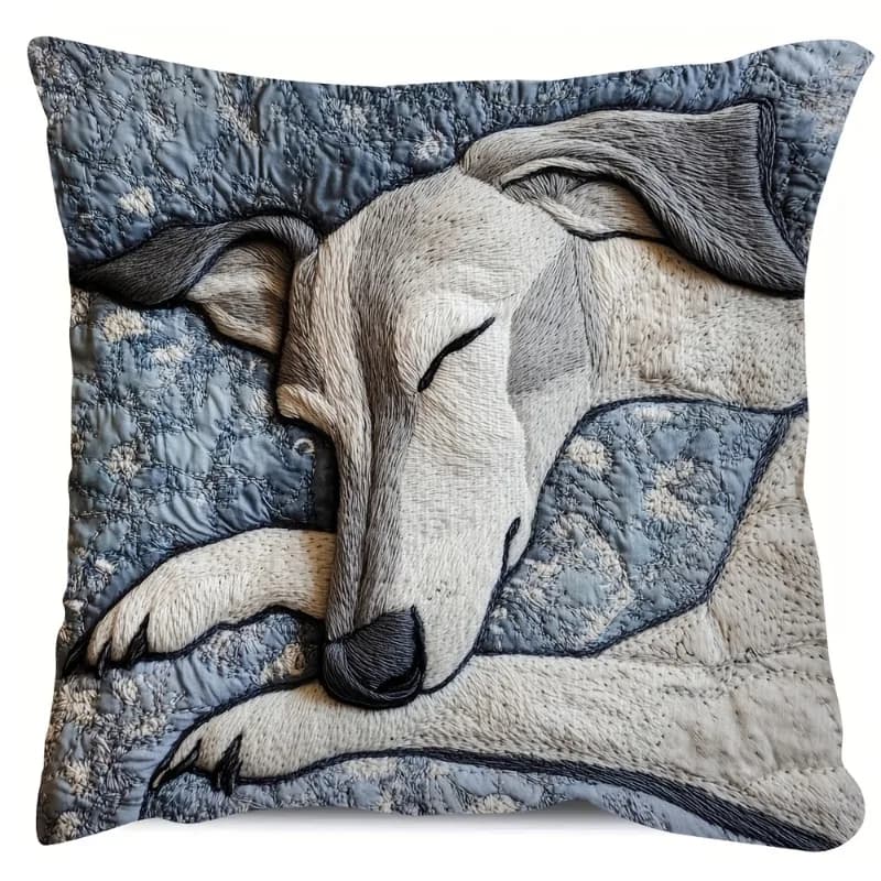 Fodera per cuscino stampata su entrambi i lati con motivo Greyhound, 1 pezzo, federa decorativa con motivo cane da caccia per divano, camera da letto, decorazioni per la casa