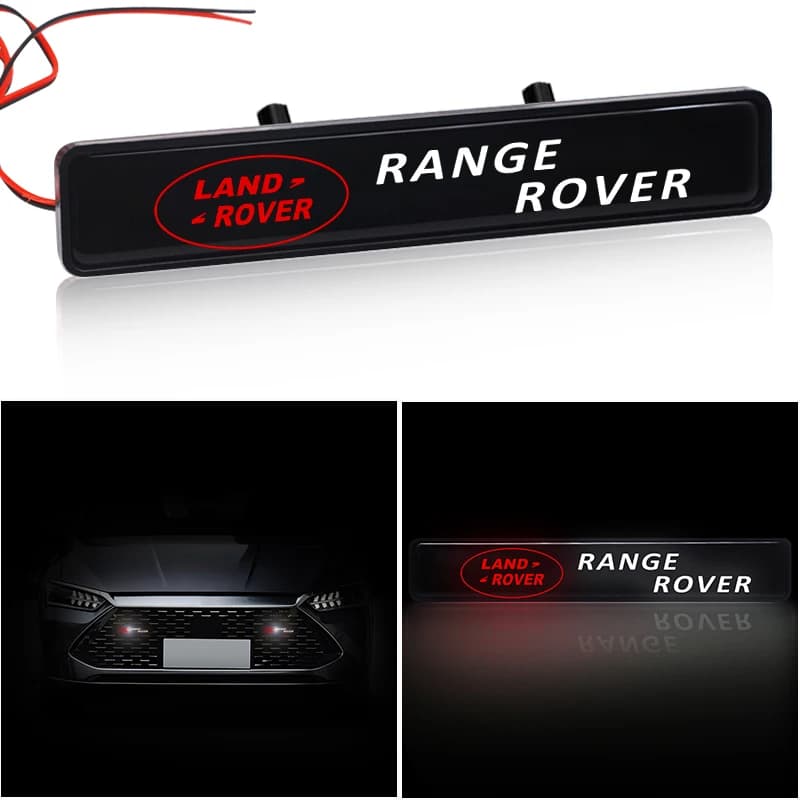 1 Pezzo Luce LED Decorativa per Auto, Emblema per Griglia Anteriore, Decorazione per Land Rover Defender Freelander Discovery 1 2 3 Evoque Range