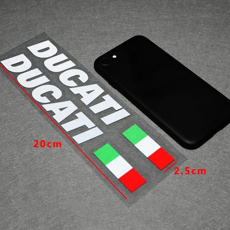 2 waterproof reflective stickers for motorcycle, for DUCATI logo, decorative accessories for helmet and motorcycle body shop