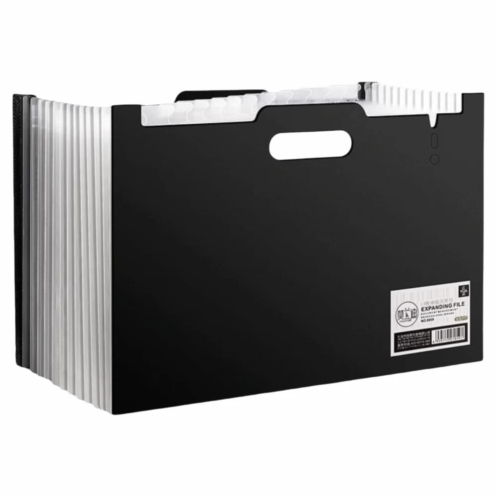 13 Pockets Expanding File Folder A4 Vertical Accordion Document Organizer Handheld Large Capacity Test Paper Storage Bag