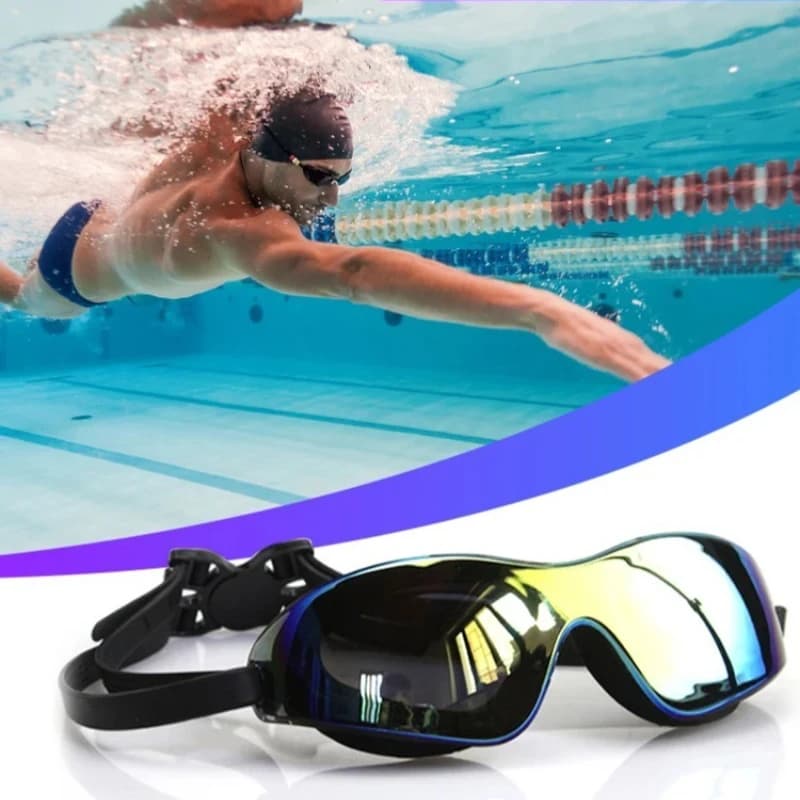 High-definition waterproof swimwear with central frame for adults for men and women, made of silicone