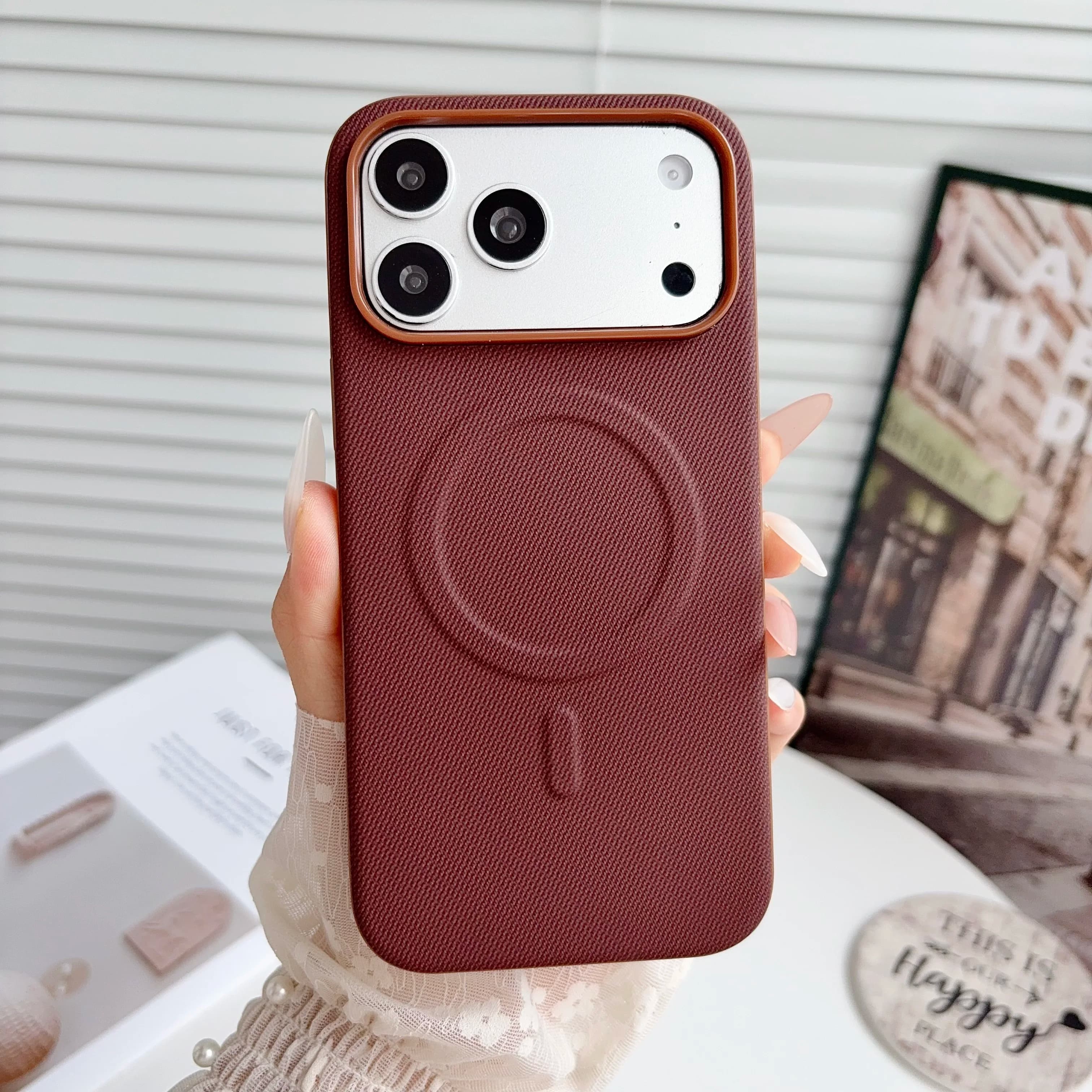 High Quality Original Technology Woven Case For IPhone 16 17 Pro Max Luxury Official Magnetic Protection Phone Cover For Magsafe