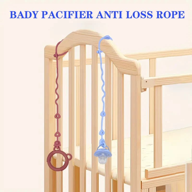 Ciuccio in Silicone catena Anti goccia giocattolo per bambini massaggiagengive corda Anti goccia catena ciuccio per bambini catena Anti perdita