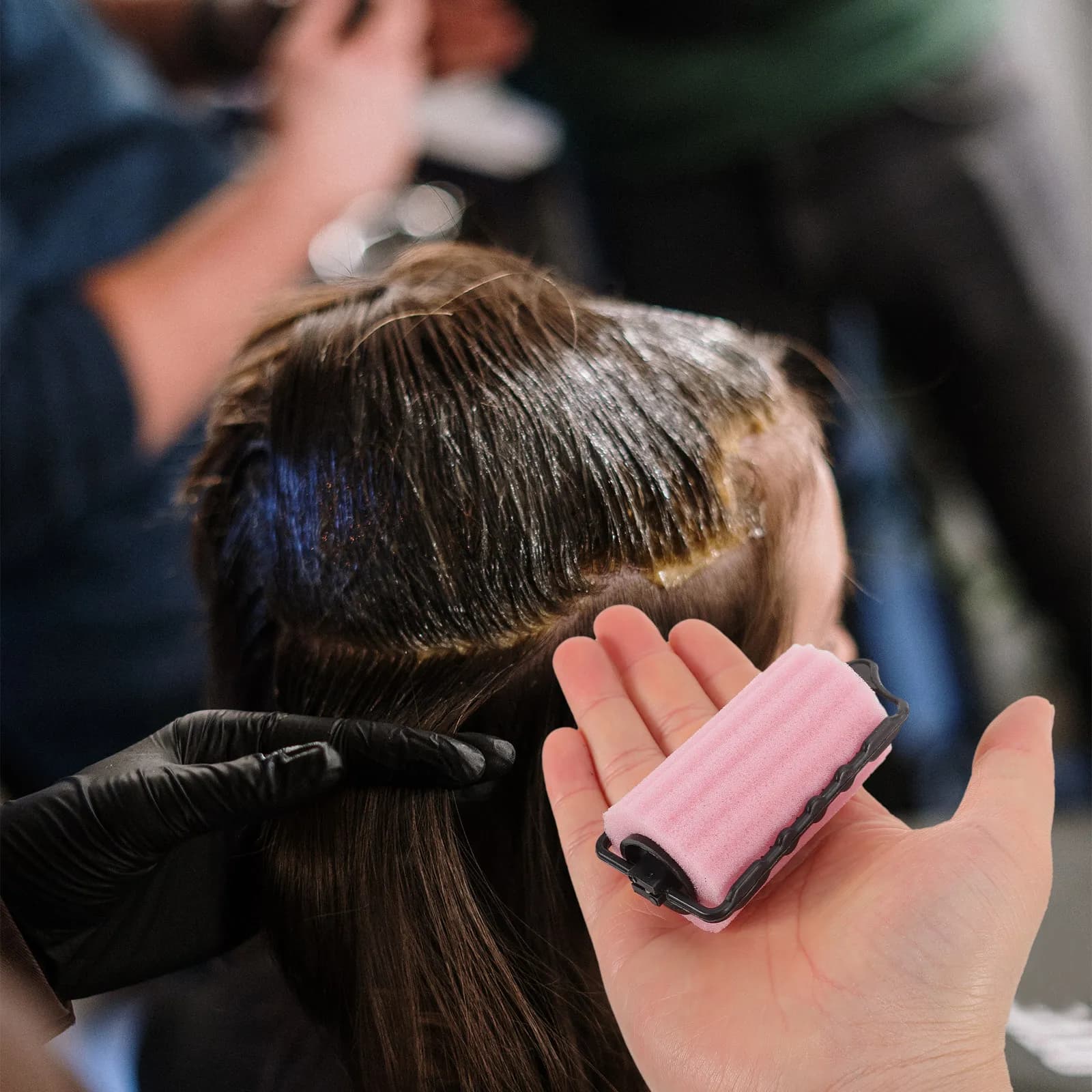 8 Pezzi Bigodini in Spugna Autoportanti in Schiuma per Uso Domestico e Professionale, Facili da Applicare su Capelli Bagnati o Asciutti, Ideali per la Notte e per la Frangia