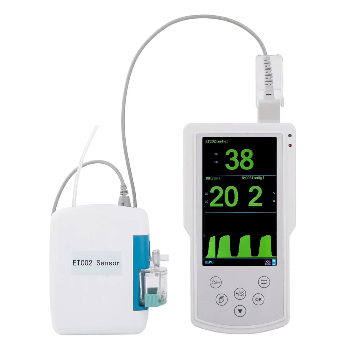 5 Inch Portable Monitor Pulse With Etco2 Sensor and Spo2 Rechargeable Battery
