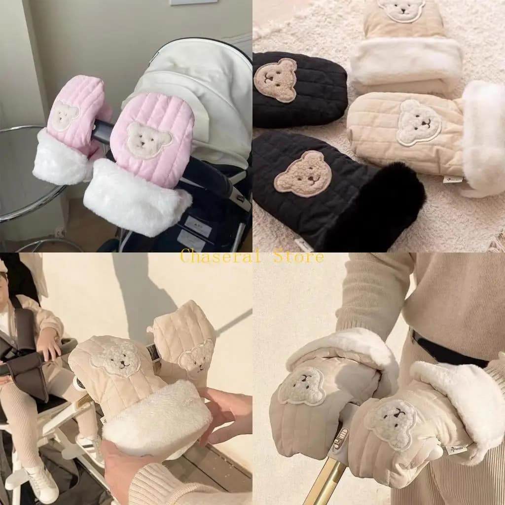 E7CE Guanti da monopattino per bambini Passeggini Manicotto antivento Scaldamani morbido