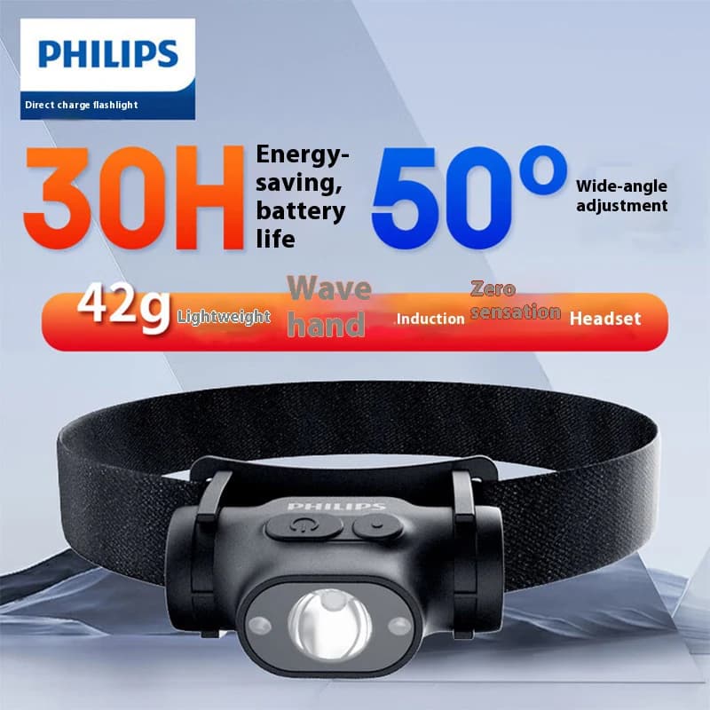 Philips Smart Sensor Front Lamp - Adjustable Compact Emergency Light with High Brightness LED Recharge Angle SFL1851