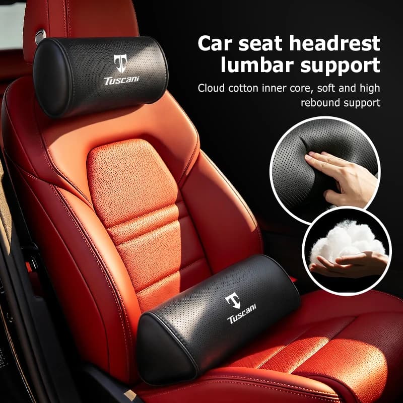 For Hyundai Car Headrest Neck Support Seat Lumbar Cushion Soft Neck Pillow TUSCANI Getz GRANDEUR NEXO PALISADE STAREX TIBURON