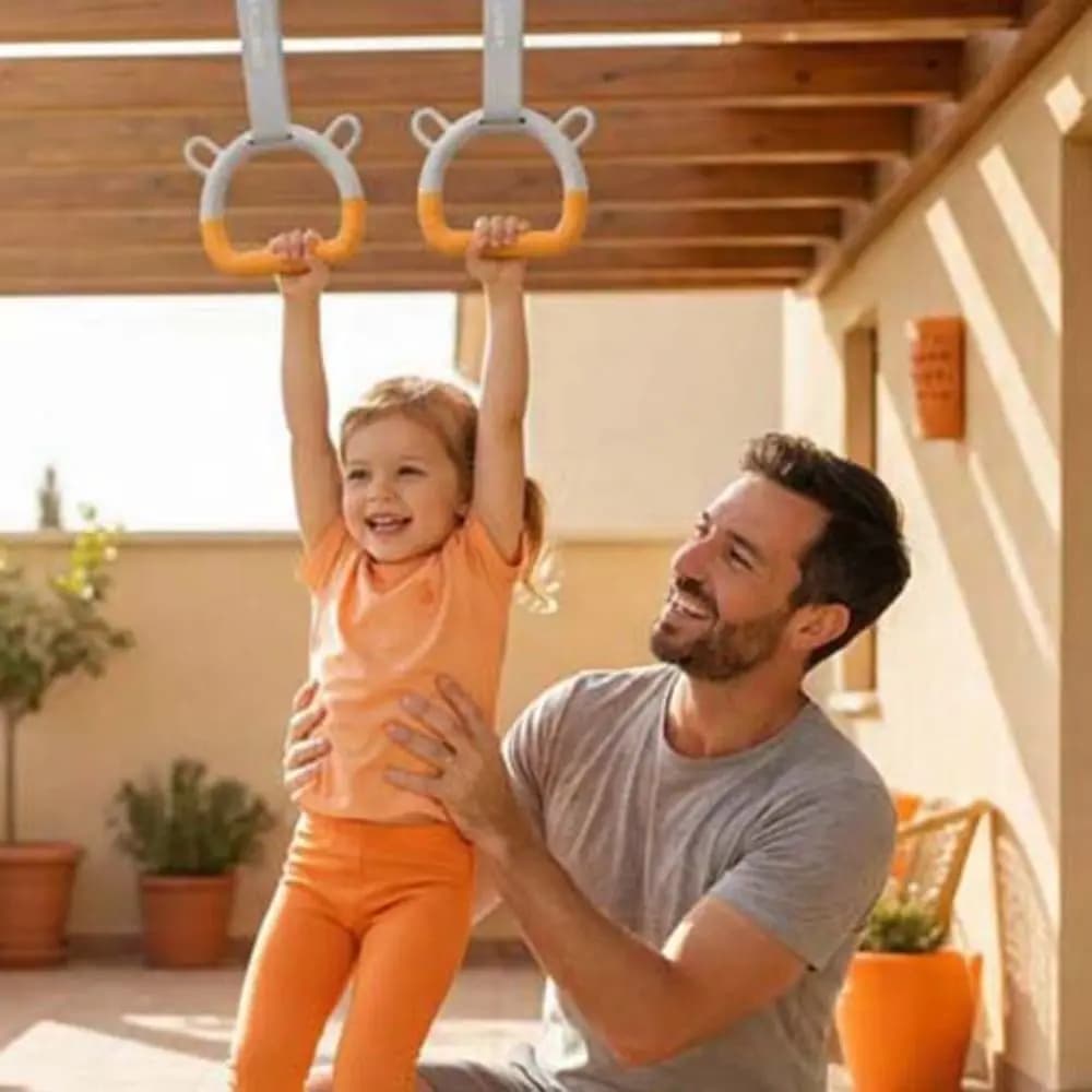 Gymnastic Rings with Straps, Anti-slip Traction Bar Resistant, Convenient for Strength Exercises and Gymnastic Training