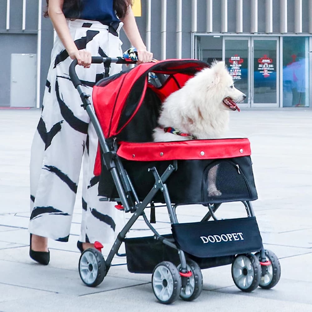 STLFLuxury Passeggino da viaggio a 4 ruote Passeggini per cani Cani di piccola taglia Passeggino per cani