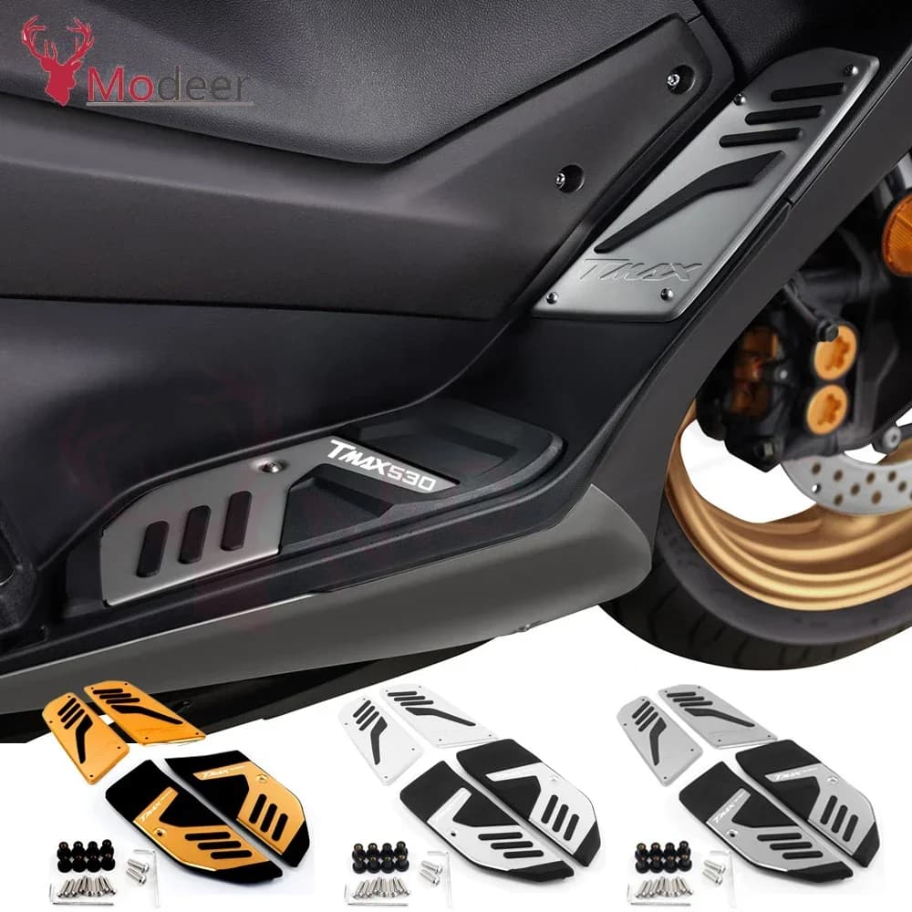 Moto Poggiapiedi Pedale Pedana Pedane Passeggero Pedana Pad Passi Accessorie Per YAMAHA Tmax 530 Tmax530 SX DX 2017-2022