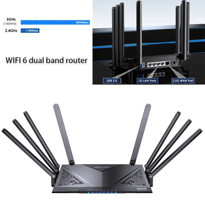 Ripetitore di segnale wireless Extender di rete Adattatore splitter Internet WIFI6 Router wireless Switch di rete ripetitore WiFi 2.4G 5G