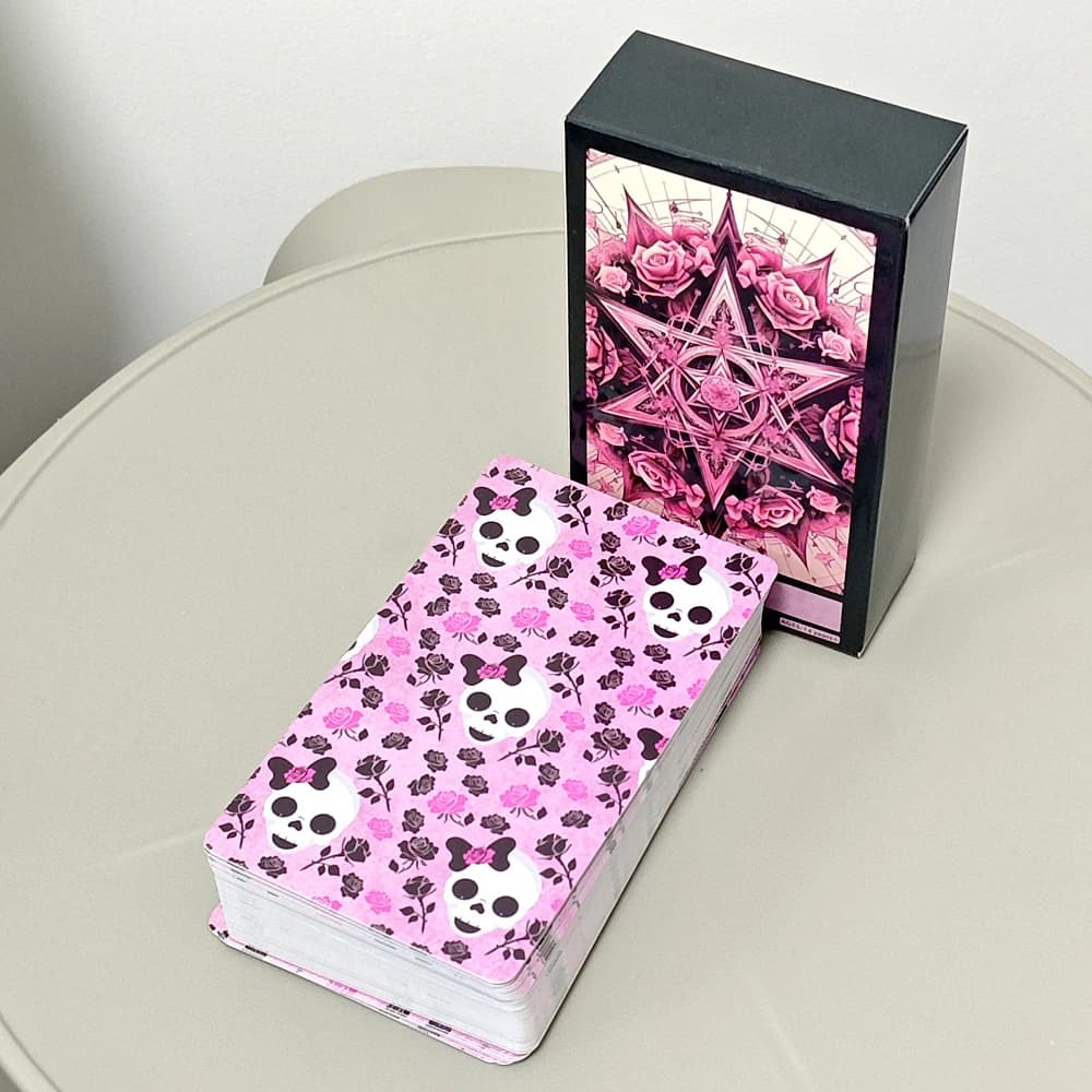 Carte dei tarocchi a tema gotico rosa 78 pezzi 10,3 * 6 cm