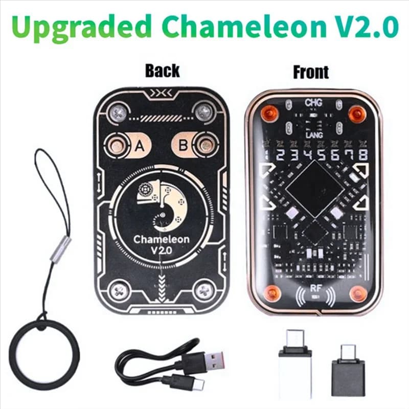 B27B Chameleon Ultra V2.0 Smart Card Emulatore Lettore di chip RFID Ripart 125K 13.56M IC ID Card Decoder NFC Duplicatore di chiavi
