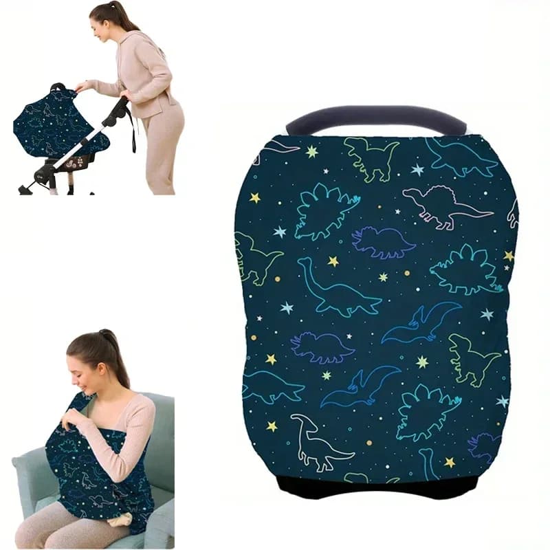 Copertura per allattamento al seno Coprisedile per auto per bambini Tettuccio per seggiolino auto per neonati Versatile passeggino Seggiolone Carrello della spesa Coperture per trasporto