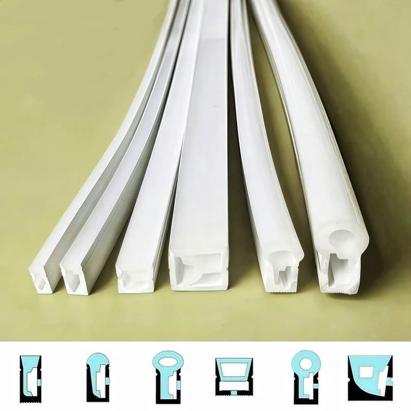 1-5M da incasso al neon tubo di silicone lampada a corda a led DC12V diffusore flessibile canale armadio armadio camera da letto luce di striscia di nastro esterno