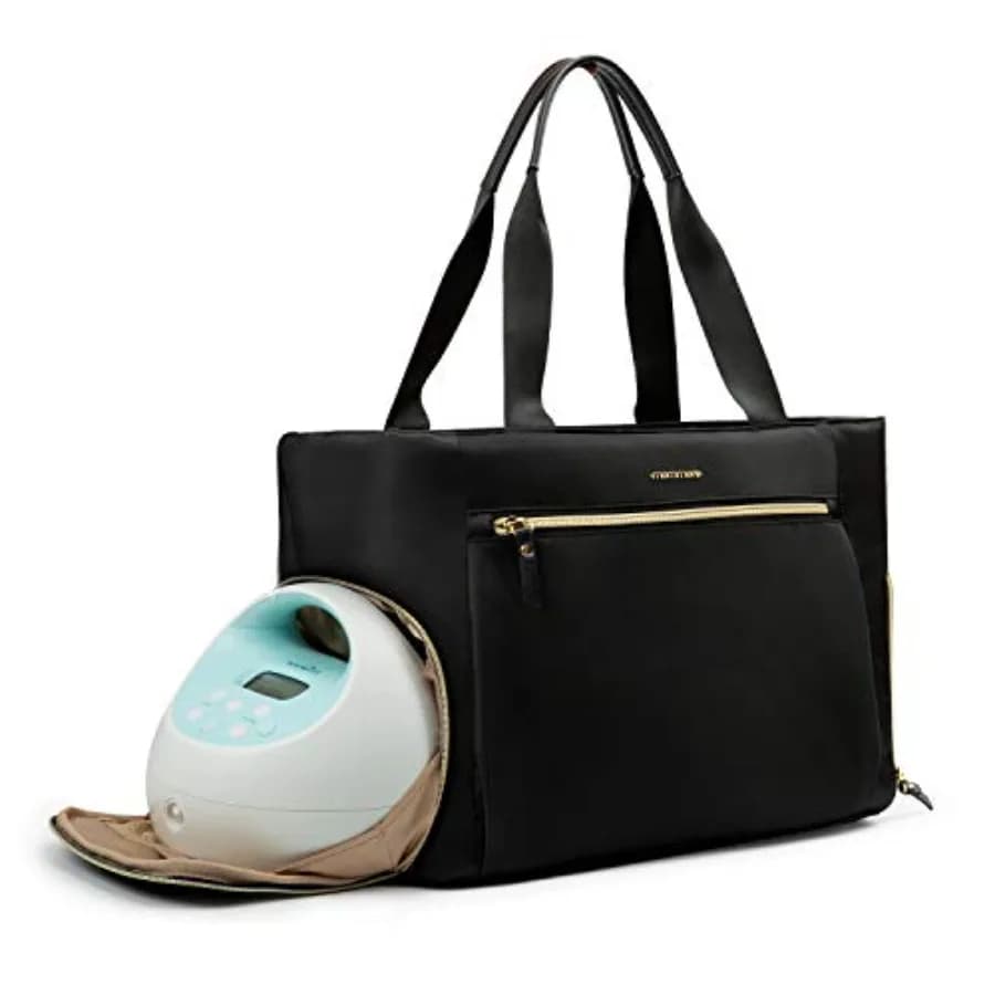 Borsa per tiralatte e fasciatoio con scomparto per laptop da 15 pollici, compatibile con la maggior parte dei tiralatte come Medela, Spectra S1 S2, Evenflo