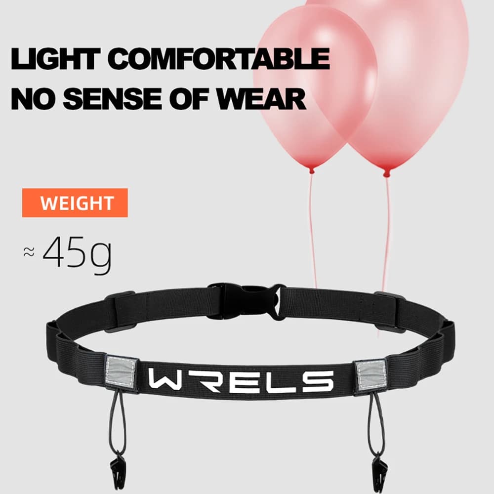 WRELS Unisex Belt for Triathlon Marathon Race Number With Gel Support Running Belt Fabric Belt Motor Racing Outdoor Sports