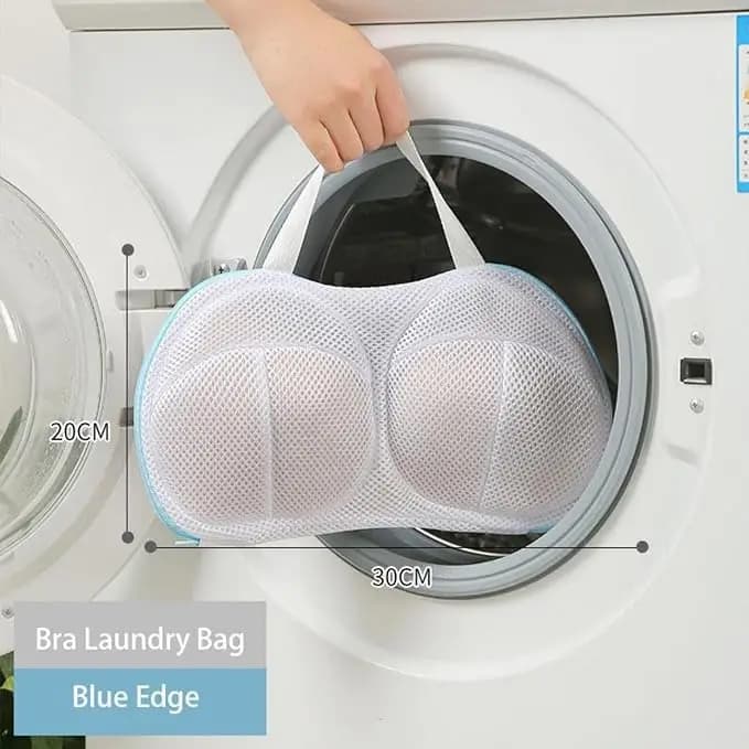 1 Pcs Bra Wash Bags for Laundry Lingerie Underwear Brassiere Bag Set for Washing Machine With Zipper Women Delicates Blue