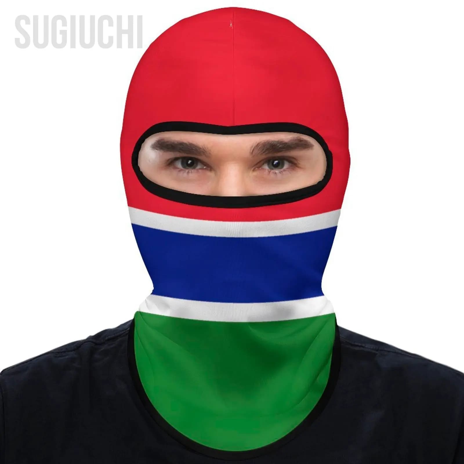 Gambia Flag Outdoor Cool Sunscreen Motorcycle Face Mask Moto Biker Wind Cap Mask Stopper Windproof Bicycle Cycling Headgear