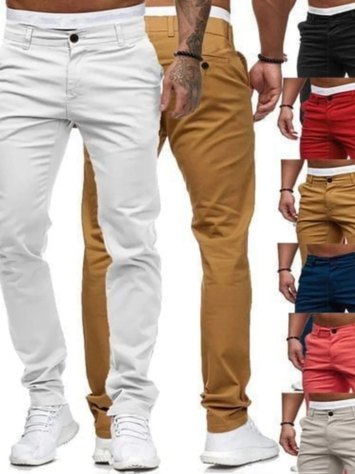 Jeans casual slim fit Pantaloni in denim Pantaloni bianchi Primavera Estate Cotone Poliestere Gamba dritta Cerniera l Vita giovanile Sle