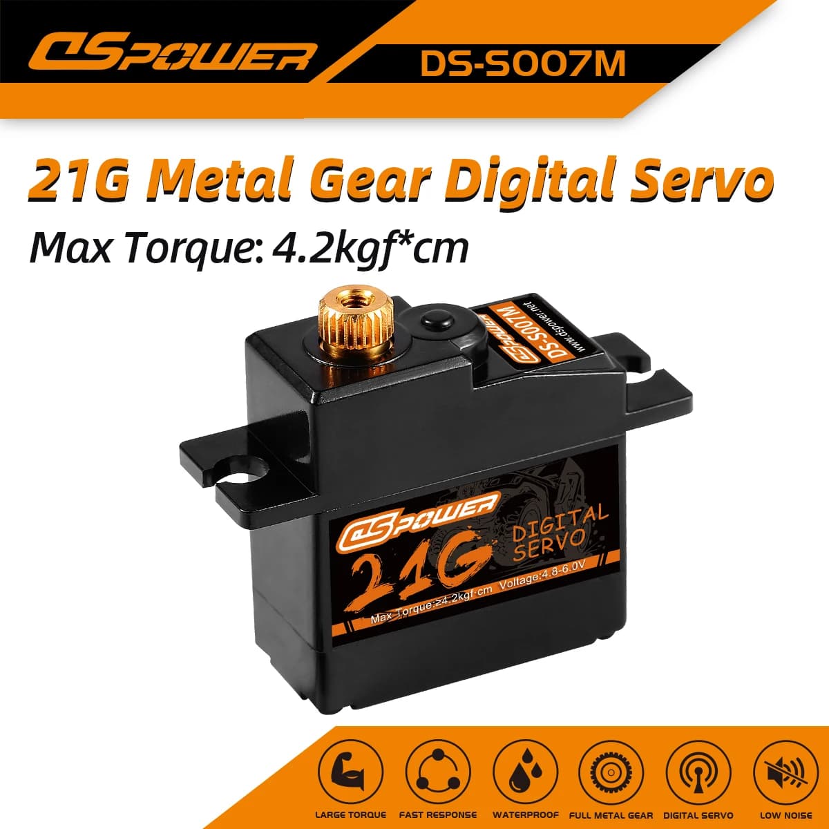 DSpower 21g Micro Metal Gear Servo Digital Servos per 1/16 1/18 RC Racing Car Drift Car Plane Helicopter Airplane Robot Wltoys